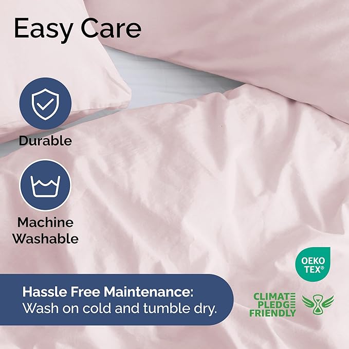 Duvet Cover Cal King Size - Extra Soft Cal King Size Duvet Cover - Lightweight & Breathable & Fade Free with Zipper Closures and Ties - 104" x 98" Inches - (Lavender Pink) Comforter Not Included