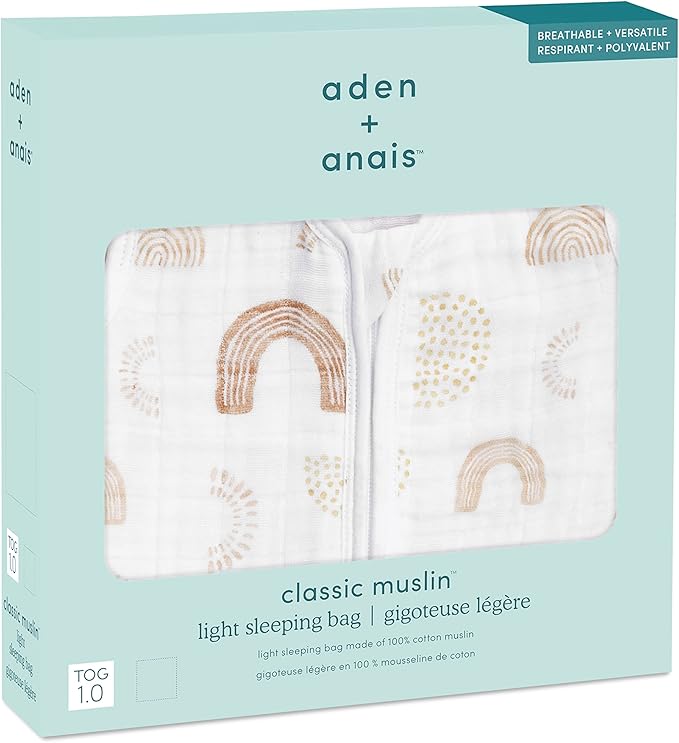 aden + anais Baby Sleeping Bag, Wearable Swaddle Blanket for Girls & Boys, Newborn Sleep Sack, Breathable & Lightweight