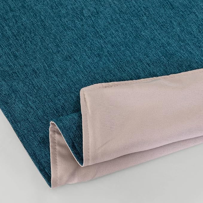 AMBERIS Bed Runner Blue, Imitation Linen Decorative Bed Scarf for Home Hotel (Pillowcases Sold Separately)