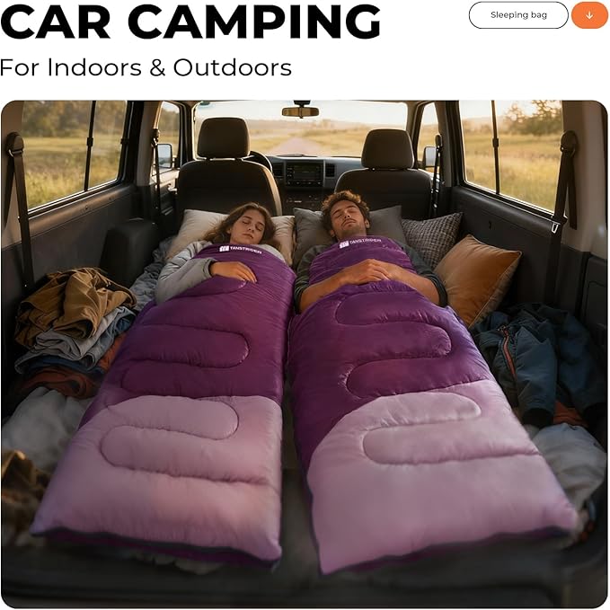 Sleeping Bags for Adults Warm Weather,Backpacking Compact Lightweight Camping Sleeping Bag with Compression Sack for Kids,Camping Essentials Gear for Hiking,Travel,Climb,Outdoor, Indoor