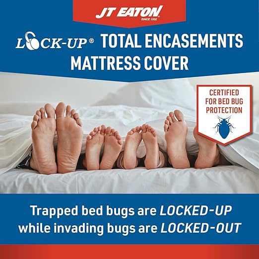 Lock-Up King Standard Mattress Encasement – Waterproof, Bed Bug & Dust Mite Proof Protector – Durable and Easy to Install Mattress Cover