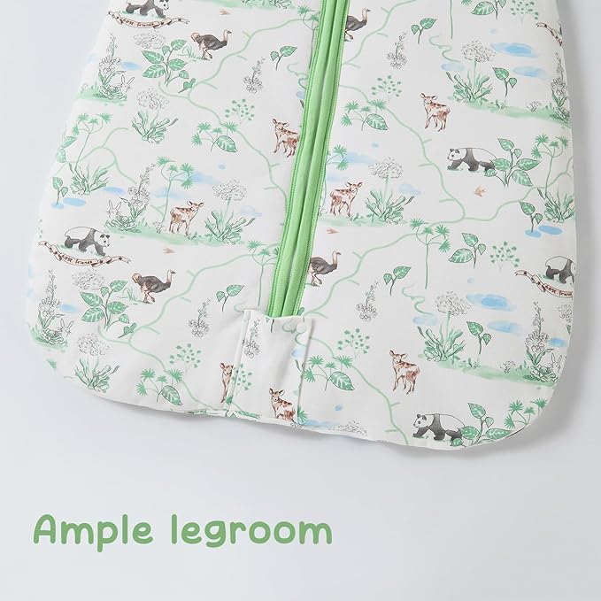 Baby Sleeping Bag 2.5 TOG Cotton Winter Sleep Sack for Newborn babies, Unisex Baby Wearable Blanket with Animal Patterns, Panda, S