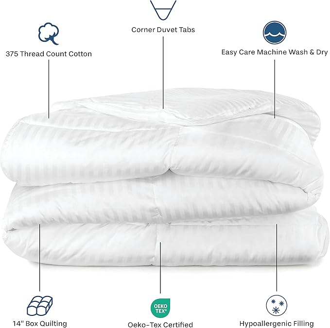 Eddie Bauer® All-Seasons Oversized Duvet Insert Filled with Down Alternative, Hypoallergenic Fiber - Oversized King