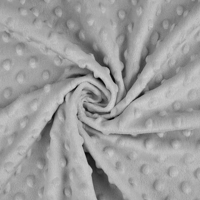 American Baby Company Heavenly Soft Chenille Security Blanket (14" x 14"), 2-Layer Design with Minky Dot & Silky Satin, Gray, for Boys and Girls
