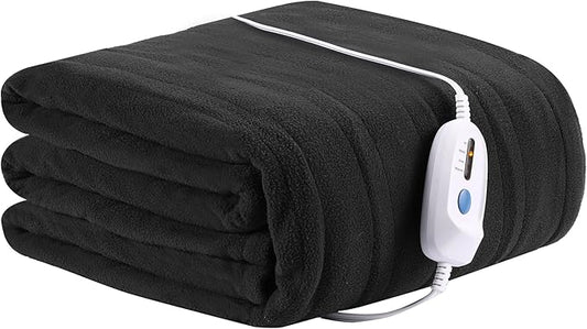 Electric Heated Blanket 72"x84" Full Size Microplush Cover Blanket 4 Heat Settings & 10 Hours Auto Off, Cozy & Breathable, Warm All Night, Iron Grey