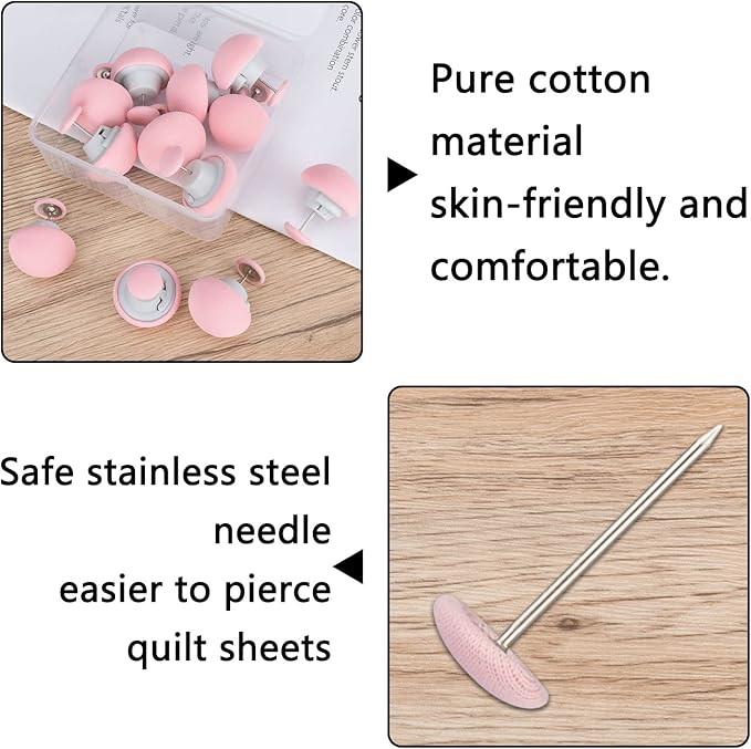 Potanro Pink Duvet Clips Set 12 Pcs Duvet Pins, Duvet Cover Clips Duvet Insert Holder for Quilt, Cushions, Curtains (Pink)