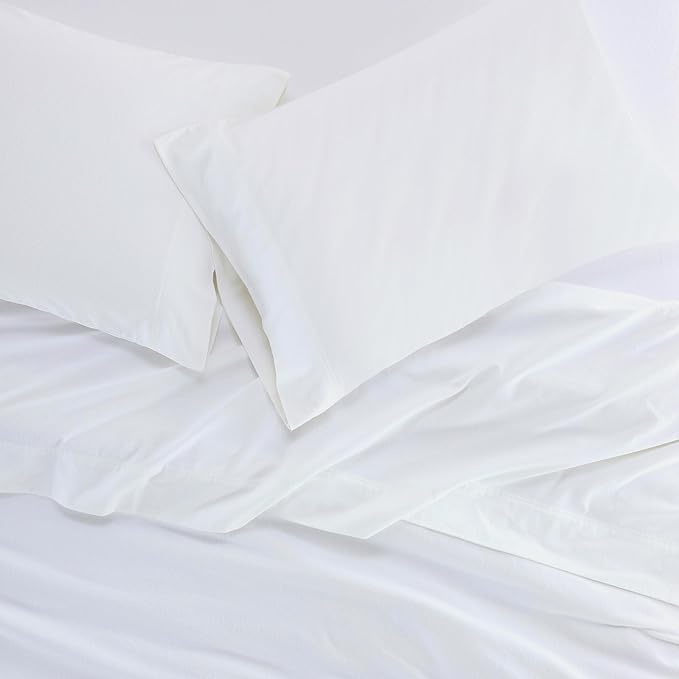 Superior Paisley or Solid Flannel Cotton Sheet Set, Fuzzy Warm Sheets, Traditional Bohemian Bedding, Includes 1 Flat Sheet, 1 Elastic Deep Pocket Fitted Sheet, 1 Pillowcase, Twin XL, White