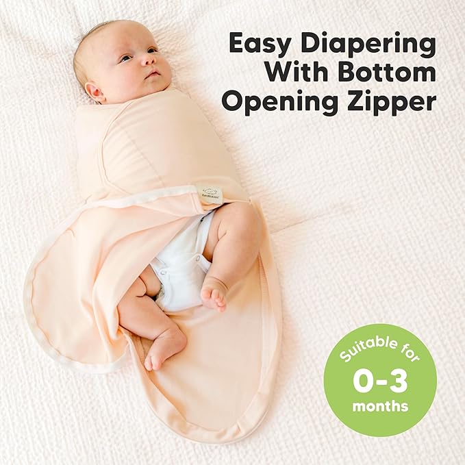 Baby Swaddle Sleep Sacks with Zipper - 3-Pack Swaddles for Newborns 0-3 Months, Infant, Baby Girls, Boys, Soft & Durable Newborn Sleep Sack, Easy Diaper Change Swaddling Blanket (Angelic, OS)