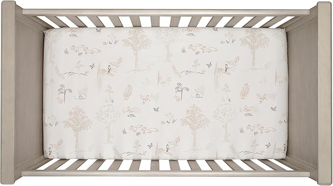 Lambs & Ivy Treetop Fox Woodland Breathable Cotton Fitted Crib/Toddler Sheet