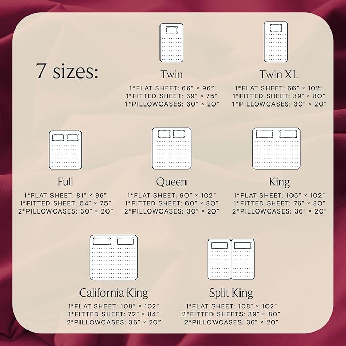 LuxClub 4 PC Full Sheet Set, Breathable Luxury Bed Sheets, Deep Pockets 18" Wrinkle Free Cooling Bed Sheets Machine Washable Hotel Bedding Silky Soft - Burgundy Full