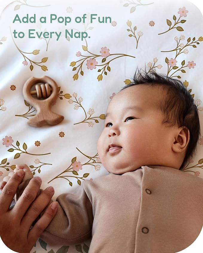 Pack and Play Sheets Fitted 2 Pack, 38x26 Graco Pack n Play Sheets for Playard & Travel Crib Mattress, Ultra Soft Jersey Knit, Breathable Stretchy Deep Pocket, Compatible with Mini Cribs