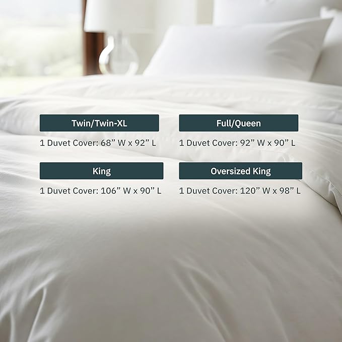 Duvet Cover Cotton Only - Premium 400 Thread Count, Natural 100% Cotton Twin Bed Duvet Cover, Soft Sateen Weave, Button Closure and Corner Ties - Sky Blue