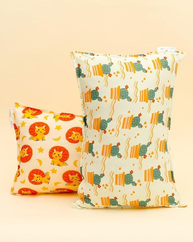 ALVABABY Toddler Pillowcase Stretchy Soft Kids Pillow Cover Fit 13"x 18" or 12"x16" Envelope for Girl Boy Sleepy Travel 2 Pack 2TPE49A