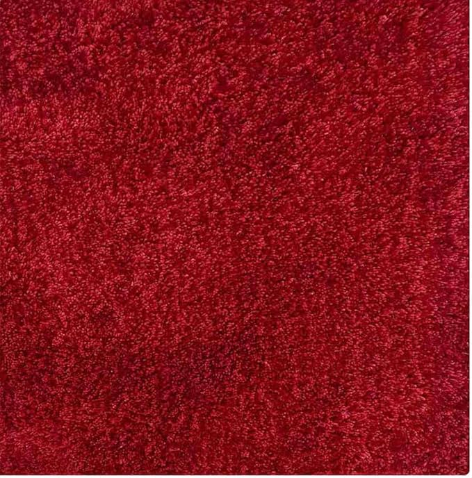 Hand Tufted SHAG Polyester ECO-Friendly Area Rugs - 8'x8', Square, Dark Pink, Solid Plain Design, High Pile Thick Handmade Anti Skid Area Rugs for Living Room, Bed Room K00111