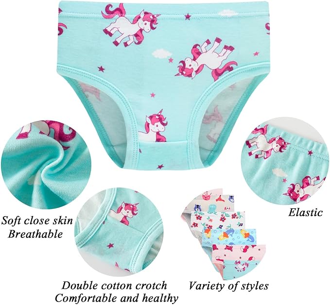 Boboking Soft Cotton Underwear Toddler Girls'Briefs Soft Undies