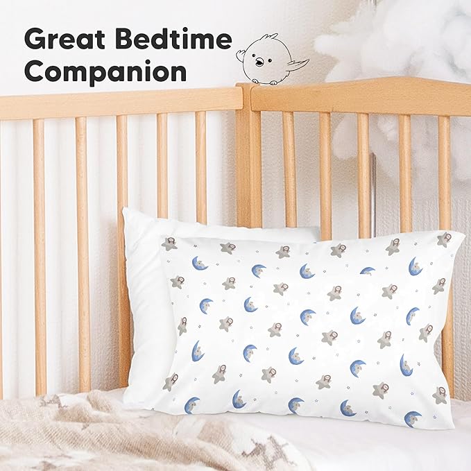 KeaBabies Toddler Pillowcase 13"x18" - Organic Cotton Toddler Pillowcase for Kids, Boys, Girls, Soft & Durable Cotton Cover for Miniature Sleepy Pillows, Cute Colors, Pillow Sold Separately (Cosmo)