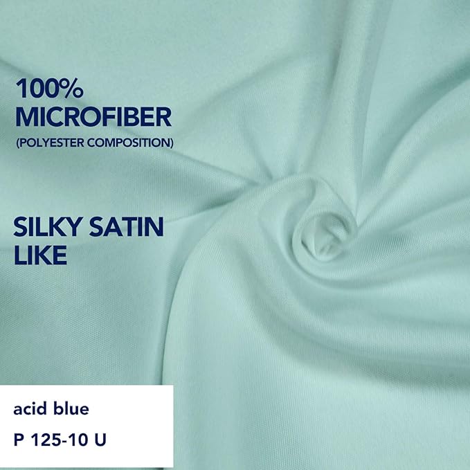 PureFit Wrap Around Ruffled Bed Skirt with Adjustable Elastic Belt - 18 Inch Drop Easy to Put On, Wrinkle Free Bedskirt Dust Ruffles, Bed Frame Cover for Twin,Twin XL and Full Size Beds, Baby Blue