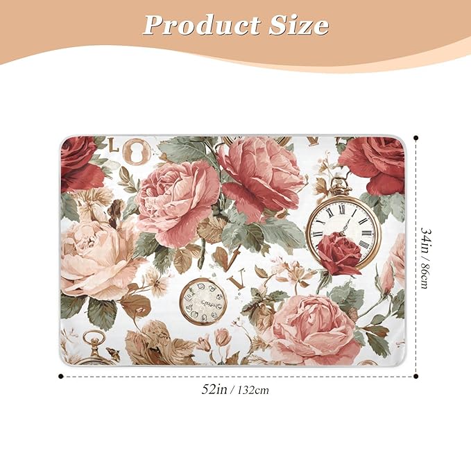 Waterproof Bed Pad Reusable Changing Pad Toddler Mattress Protector Large Pee Pad Baby Diaper Pad Soft Washable Liner Valentine Clockwork Rose Pink