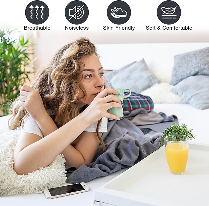 Waterproof Mattress Protector King, Fitted Sheet Style Breathable Mattress Cover with Deep Pocket Fits Up to 18'', Noiseless Bed Cover for Kids Adults Pets, Machine Washable (Cyan, 76'' X 80'')