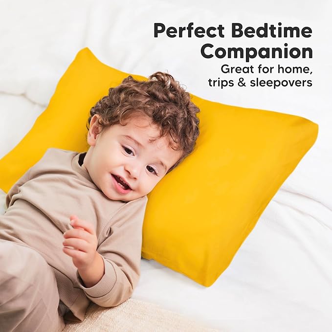 KeaBabies 13 x 18 Toddler Pillowcase, 2-Pack Waterproof - Soft Waterproof Toddler Pillow Protector Cover for Kids, Boys, Girls, Machine Washable, Small Travel Pillow Sold Separately (Construction)
