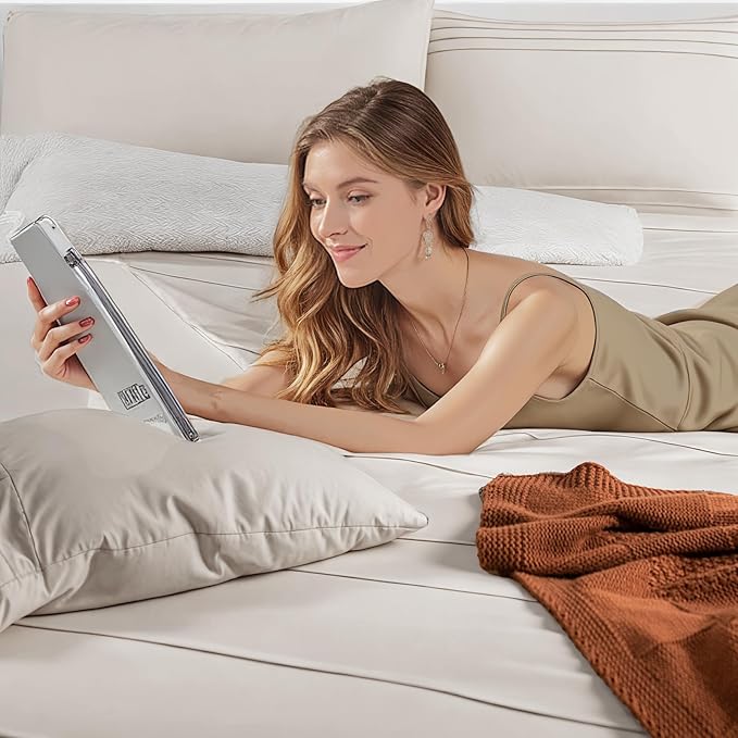 NEXHOME PRO 100% Washed Cotton Duvet Cover Twin, Linen Like Pleated Textured Tannish Linen Grey Duvet Cover Set, 2pc Organic Bedding Set with Zipper Closure, Soft, Breathable (68"x90", No Comforter)