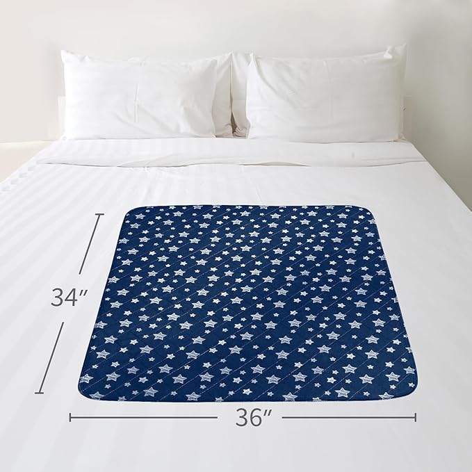 Waterproof Bed Pads Washable, Absorbent Chuck Pads Non Slip for Incontinence, Washable Pee Pads for Dogs, Waterproof Mattress Protector for Seniors, Bedwetting Kids, Hospitals, Pets, 34"x36" 2 Pack