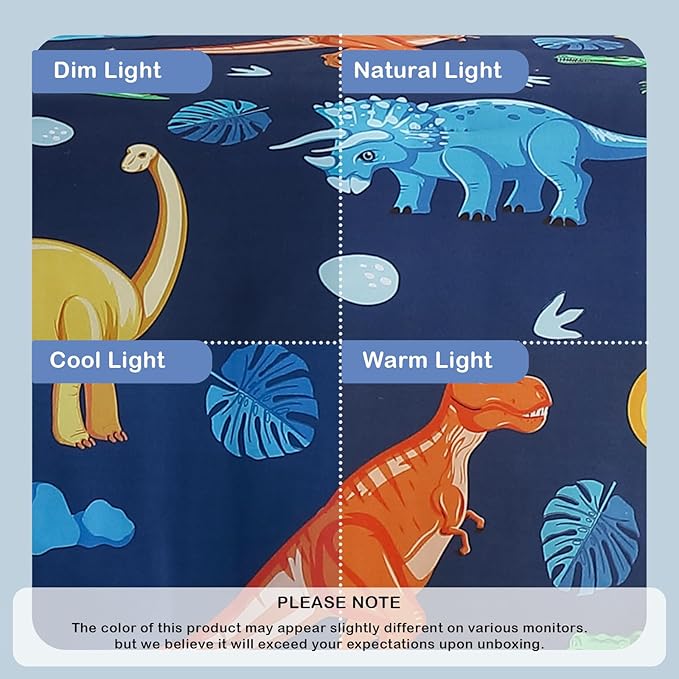 Full Comforter Set for Boys Kids - 7 Pieces Navy Dinasour Full Size Bedding Sets for Kids, Soft Cozy Bed in A Bag with Sheets