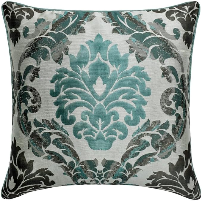 The HomeCentric King/Queen/Twin Blue Decorative Twin 53"x18" Bed Runner Without Pillow Cover, Damask Bed Scarf on Jacquard Fabric - Royal Elegance