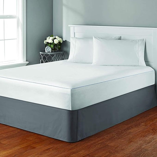 J&V TEXTILES Zippered Mattress Encasement Queen, 100% Waterproof Mattress Protector, Absorbent (King)