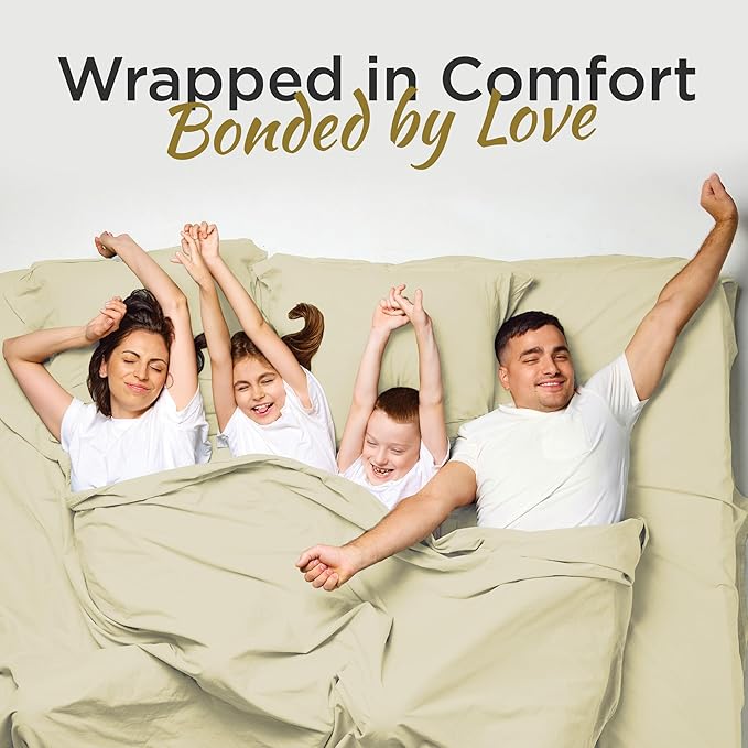 Twin XL 100% Microfiber Double Brushed Sheet Set - Extra-Soft & Wrinkle-Free - 15" Deep Pockets, 39" x 80" - Ideal for Dorms, Hospitals & Split King Beds - 3 PC Set (Twin XL, Beige)