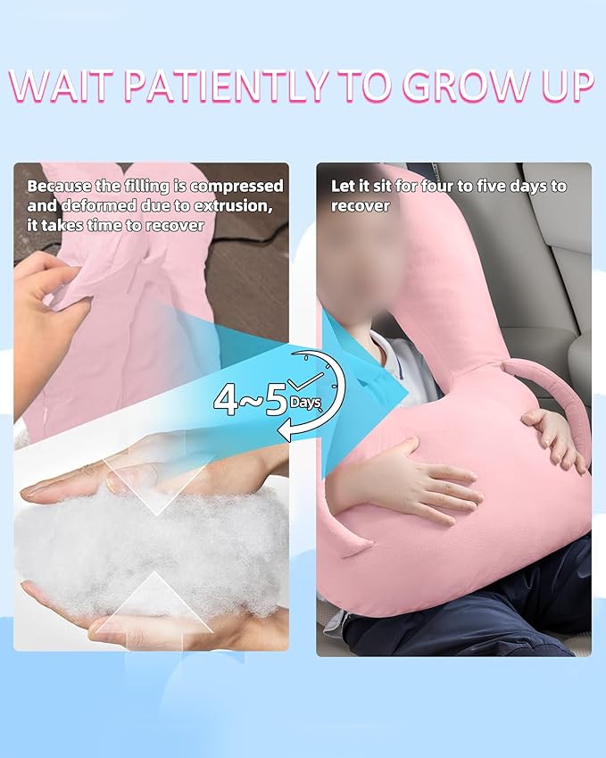BEBAS U-Shaped Kids Travel Pillow for Car Travel Accessories for Children Adults - Soft Breathable Supports Neck Head for Sleeping - Adjustable Strap for Airplane Long Road Trip