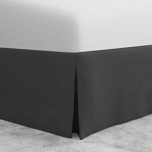 Bed Maker’s Never Lift Your Mattress Bed Skirt, Designed for Box Spring Beds, Split Corners, 14 Inch Drop Length, King, Grey