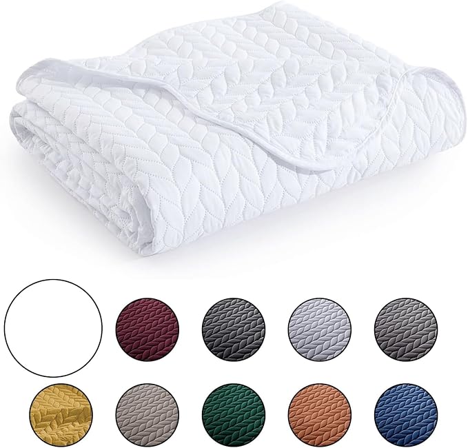 IR Imperial Rooms 8 Pack California King Quilt Bedding Set (118"x106") - Bulk Wholesale for Hotels, Guest Bedroom & Airbnbs - Lightweight Microfiber Reversible Embossed Quilts Bedspread (White)