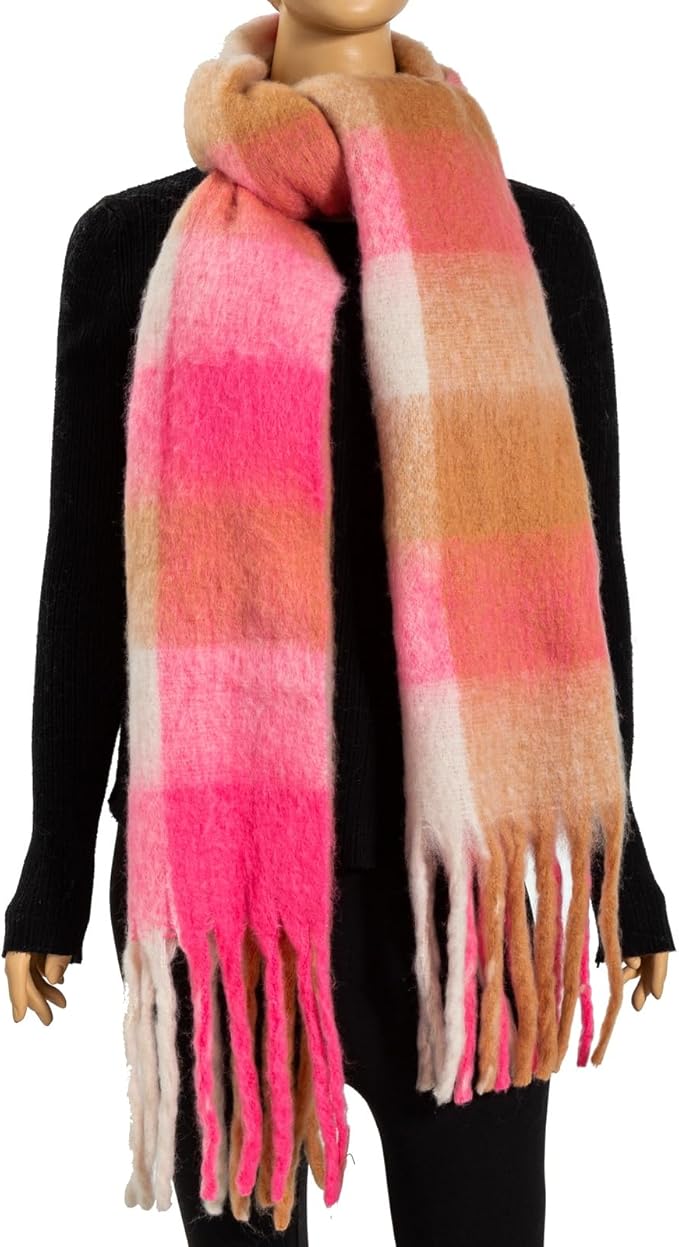 Winter Women Chunky Scarf Warm Blanket Big Thick Large Oversized Wrap Colorful Long Solid Scarves