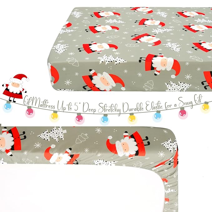 UOMNY Crib Sheet Christmas Fitted Crib Sheets Baby Sheet for Standard Crib and Toddler Mattresses Nursery Bedding Sheet Crib Mattress Sheets for Boys and Girls 1 Pack Space Toddler Sheet