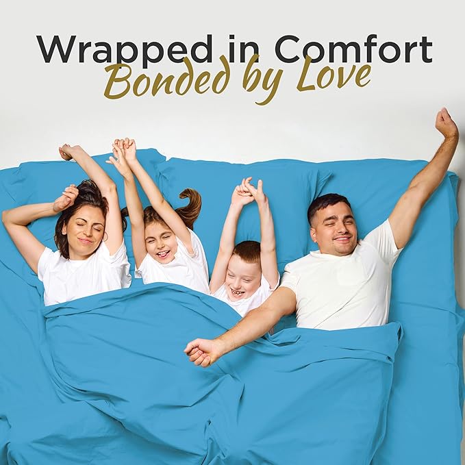 Twin XL 100% Microfiber Double Brushed Sheet Set - Extra-Soft & Wrinkle-Free - 15" Deep Pockets, 39" x 80" - Ideal for Dorms, Hospitals & Split King Beds - 3 PC Set (Twin XL, Light Blue)