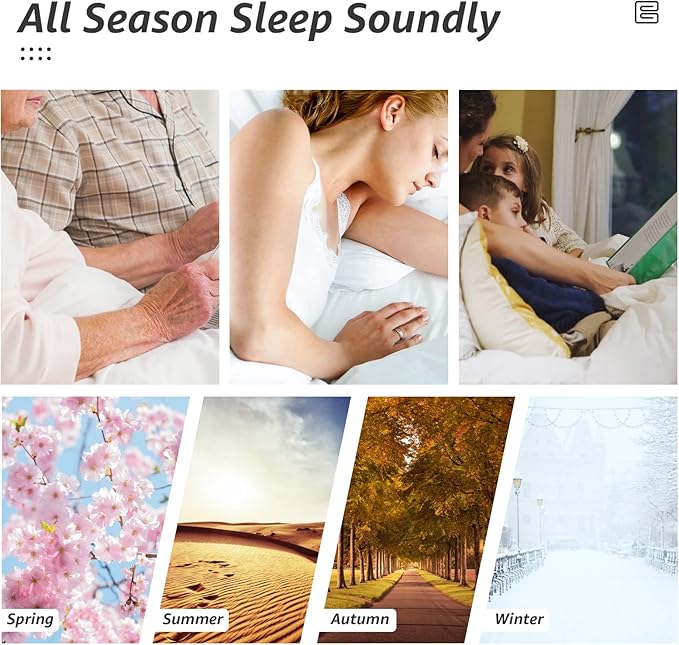 HYLEORY All Season Full Size Bed Comforter - Cooling Down Alternative Quilted Duvet Insert with Corner Tabs - Winter Warm - Machine Washable - Sage Green
