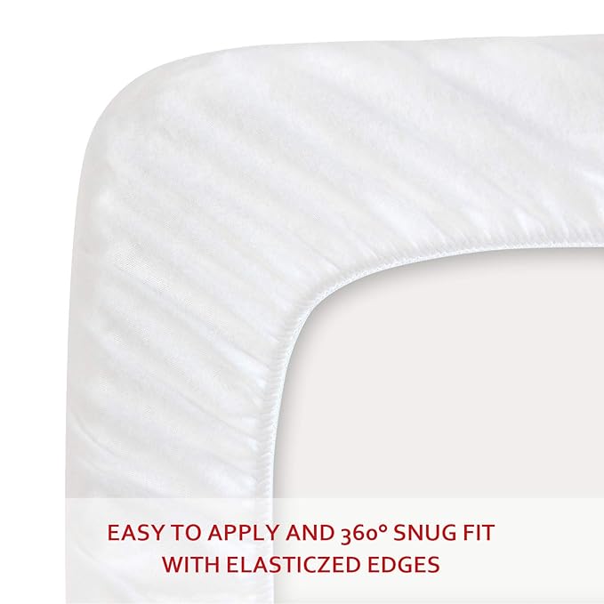 White Crib Sheets Cotton for Boys or Girl, 100% Cotton Flannel Crib Sheet, Heavenly Soft Fitted Crib Sheet for Standard Crib (28" X 52") and Toddler Mattresses Warm, White