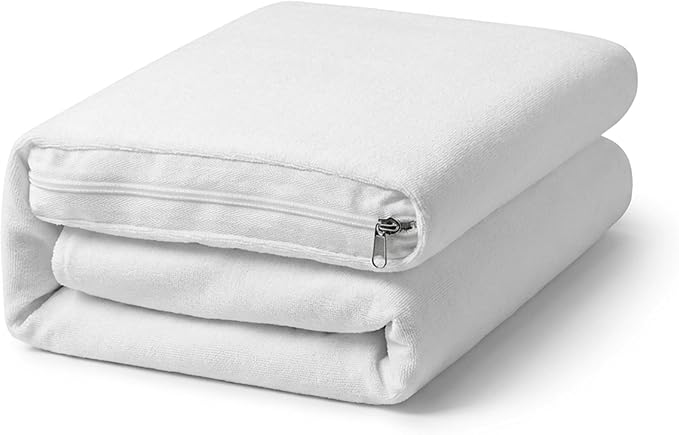 Zippered Waterproof Mattress Encasements - Hypoallergenic Mattress Protector Cover with Soft Cotton Terry Fabric Top - California King Size 72' x 84"