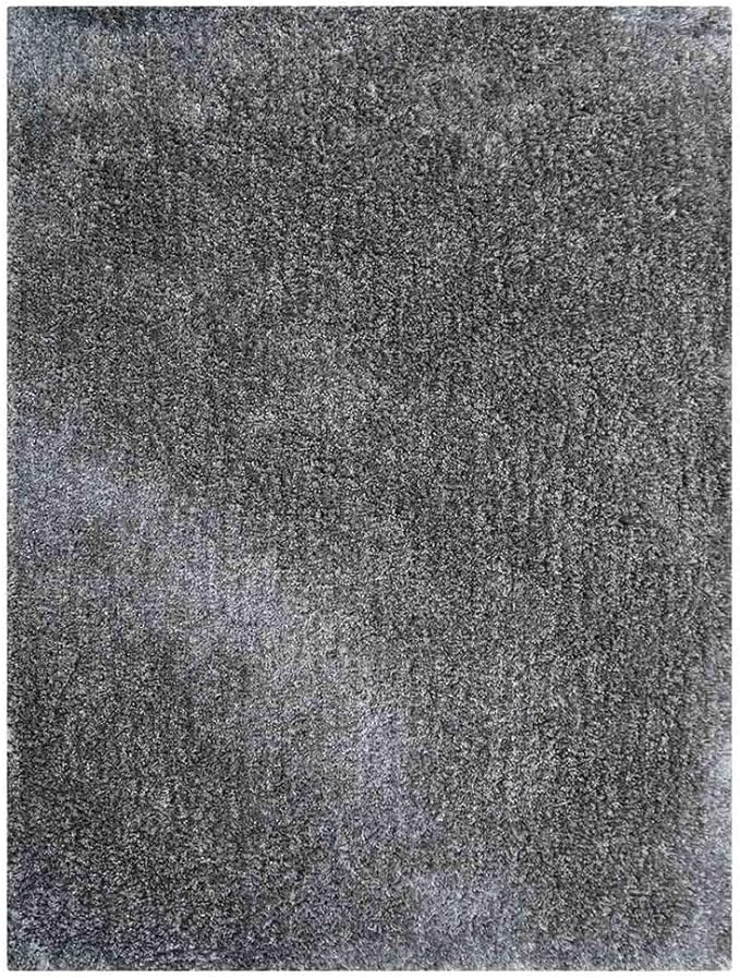 Hand Tufted SHAG Polyester ECO-Friendly Area Rugs - 6'x9', Rectangle, Dark Green, Solid Plain Design, High Pile Thick Handmade Anti Skid Rugs for Living Room, Bed Room K00111