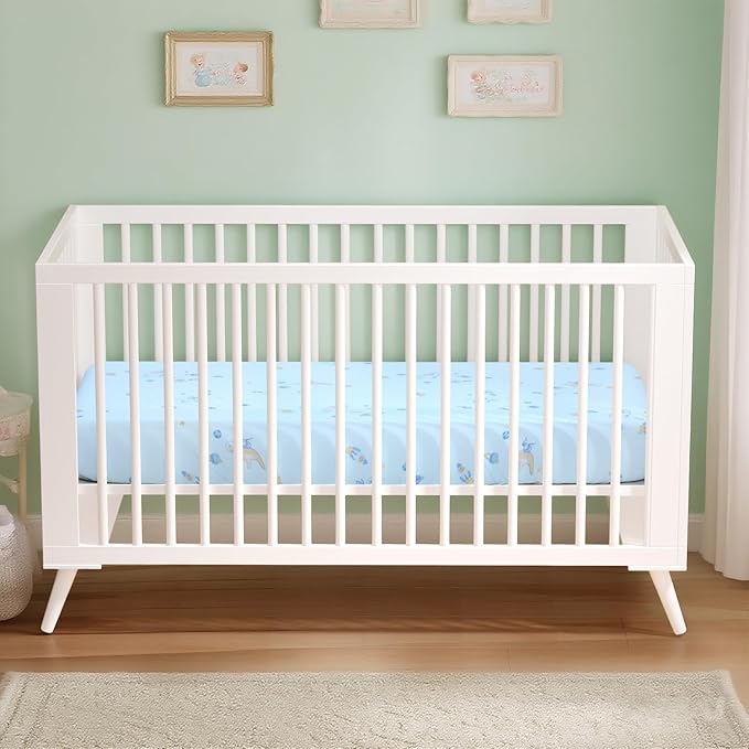 UOMNY Crib Sheet,Boys Girls Crib Sheets Baby Sheet for Standard Crib and Toddler Mattresses Nursery Bedding Sheet Crib Mattress Sheets for Boys and Girls 1 Pack Toddler Sheet