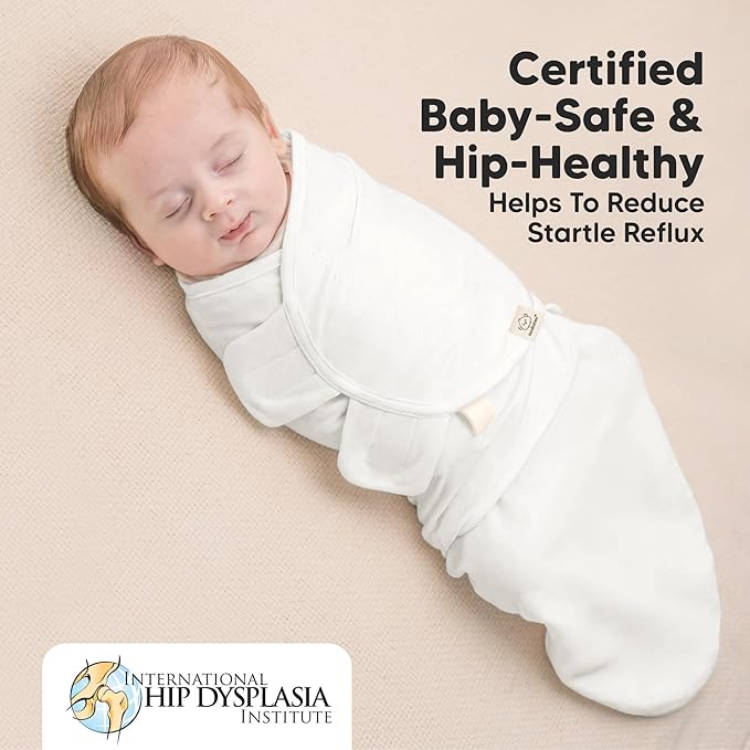 Baby Swaddle Sleep Sacks with Zipper - 3-Pack Swaddles for Newborns 0-3 Months, Infant, Baby Girls, Boys, Soft & Durable Newborn Sleep Sack, Easy Diaper Change Swaddling Blanket (Soft White, OS)