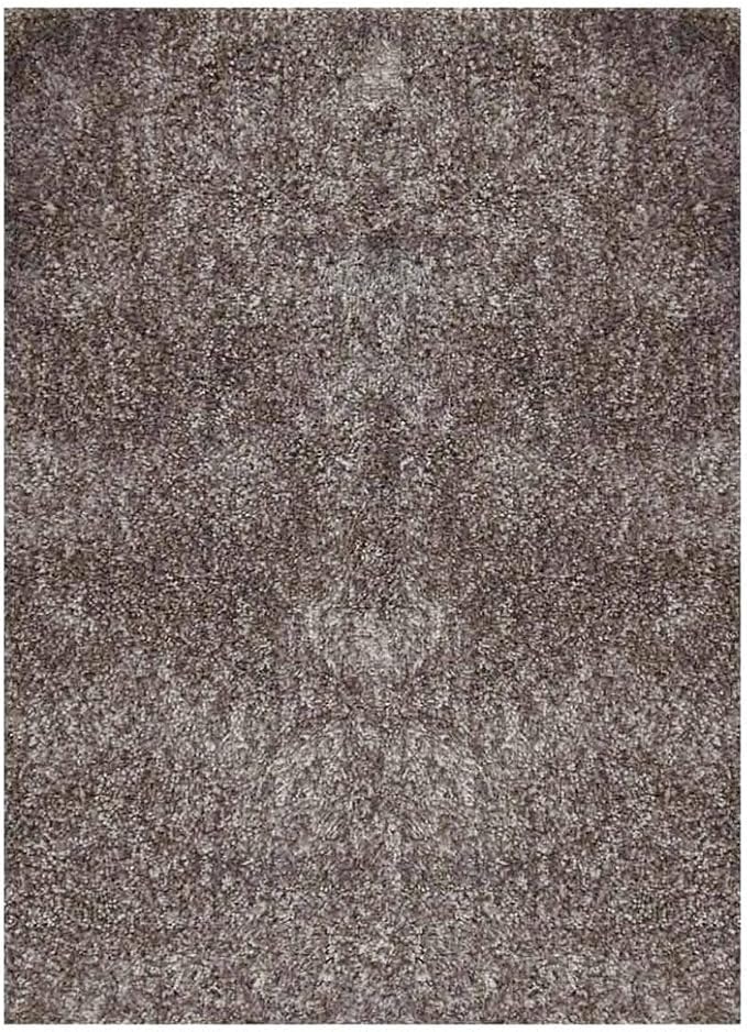 Hand Tufted SHAG Polyester ECO-Friendly Area Rugs - 10'x13', Rectangle, Silver White, Solid Plain Design, High Pile Thick Handmade Anti Skid Rugs for Living Room K00111