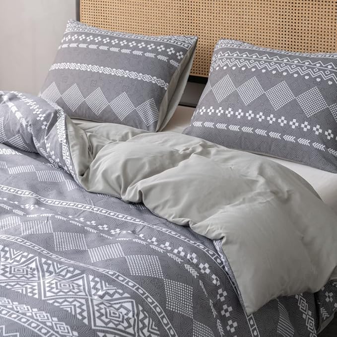 Lekesky White Duvet Cover Queen Size, Comforter Covers Queen 3pc Ultra Soft 100% Washed Microfiber Breathable Bedding Duvet Cover Set with Zipper Ties (1 Comforter Cover 90x90 +2 Pillow Cases)