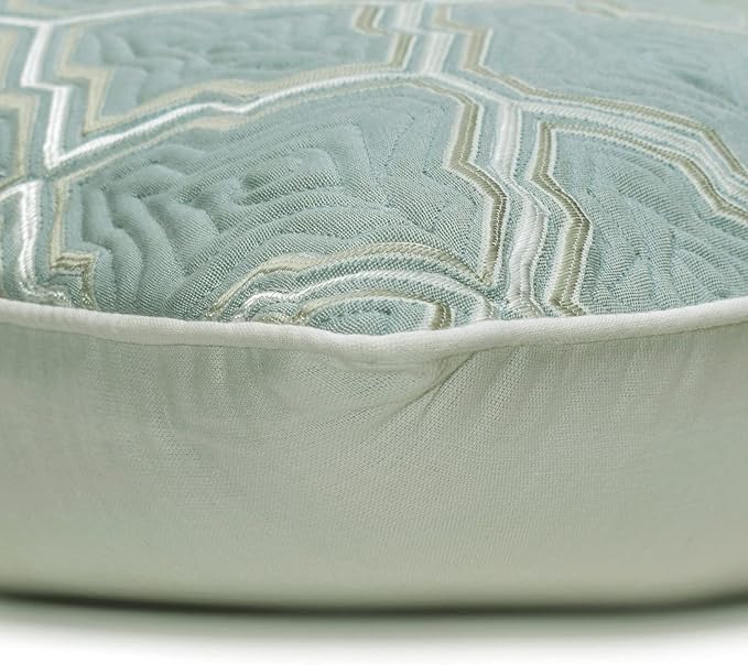 The HomeCentric King/Queen/Twin Light Blue Decorative Bed Runner Twin 53"x18" Bed Runner Without Pillow Cover, Quiled, Embroidery Bed Scarf on Jacquard Fabric - Estelle