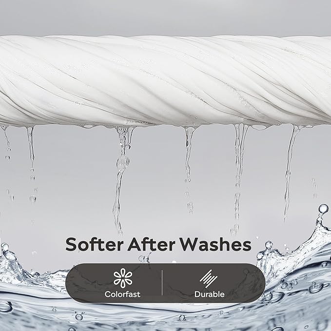 JELLYMONI Cotton Duvet Cover Twin Size - 100% Washed Cotton Linen Like Textured Comforter Cover, 2 Pieces Breathable Soft Bedding Set with Zipper Closure (Off White, Twin 68"x90")