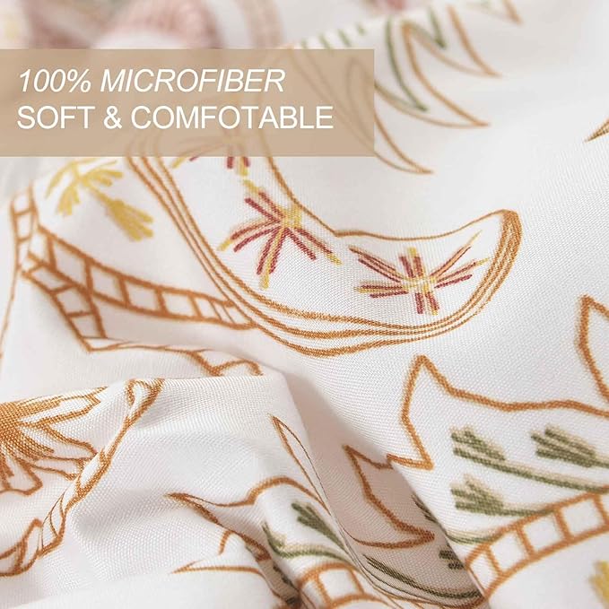 Nanko Paisley Duvet Cover Set Queen Size, Tan Taupe Classy Boho Damask Printed Pattern Bed Set, Soft Microfiber Reversible Comforter Bedding Cover with Zip Ties - Farmhouse for Women Men, 3 Pcs 90 x90