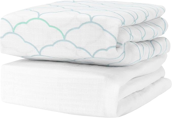 Newton Baby Fitted Crib Sheet (2-Pack) - Ultra Breathable and Soft, Organic Cotton, Fits All Standard Cribs, White Dreamweaver