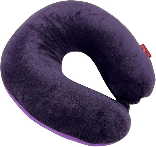 Bookishbunny U Shaped Micro Beads Microbead Neck Head Support Travel Pillow, 12"x12"x4" (SolidPurple)