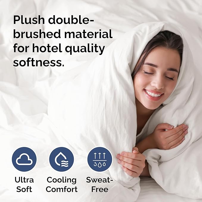 Duvet Cover Twin/Twin XL Size - Extra Soft Twin/Twin XL Size Duvet Cover - Lightweight, Breathable & Fade Free w/ Zipper Closures & Ties - 68" x 90" Inches - (Antique White) Comforter Not Included